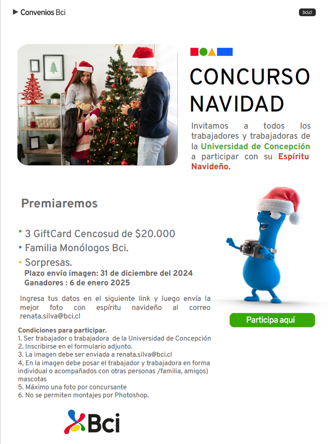 Convenios Bci Tombola Espíritu Navideño dirper udec cl